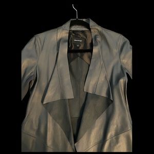 Mackage Gray Leather Waterfall Jacket Size XS